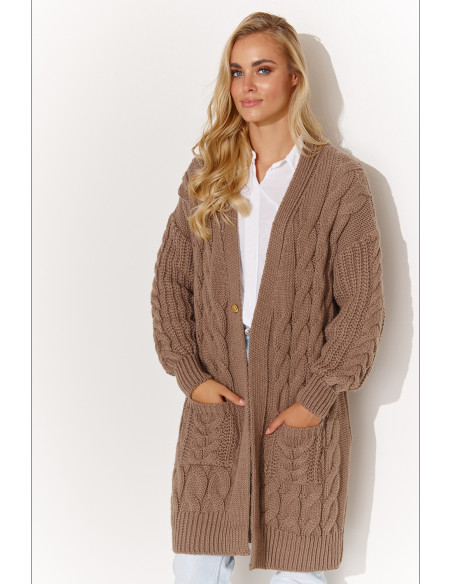 Cardigan model 184393 Makadamia