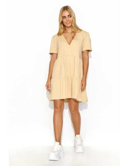 Robe de jour model 192947 Makadamia