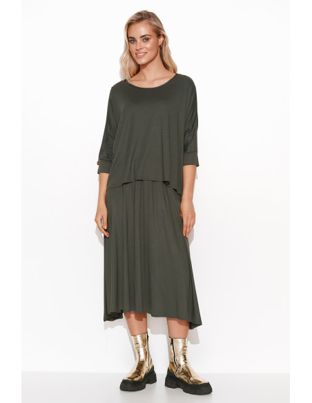 Robe de jour model 170085 Makadamia