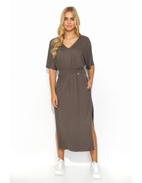 Robe de jour model 193219 Makadamia