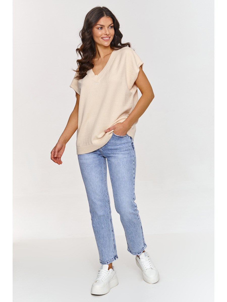 Gilet model 209737 Makadamia