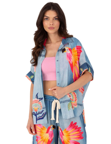 Chemise manche courte model 210033 Italy Moda