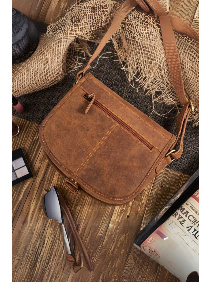 Sac en cuir naturel model 193247 Galanter