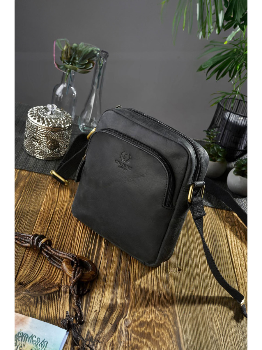 Sac en cuir naturel model 191536 Galanter