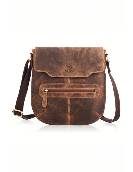 Sac en cuir naturel model 191537 Galanter