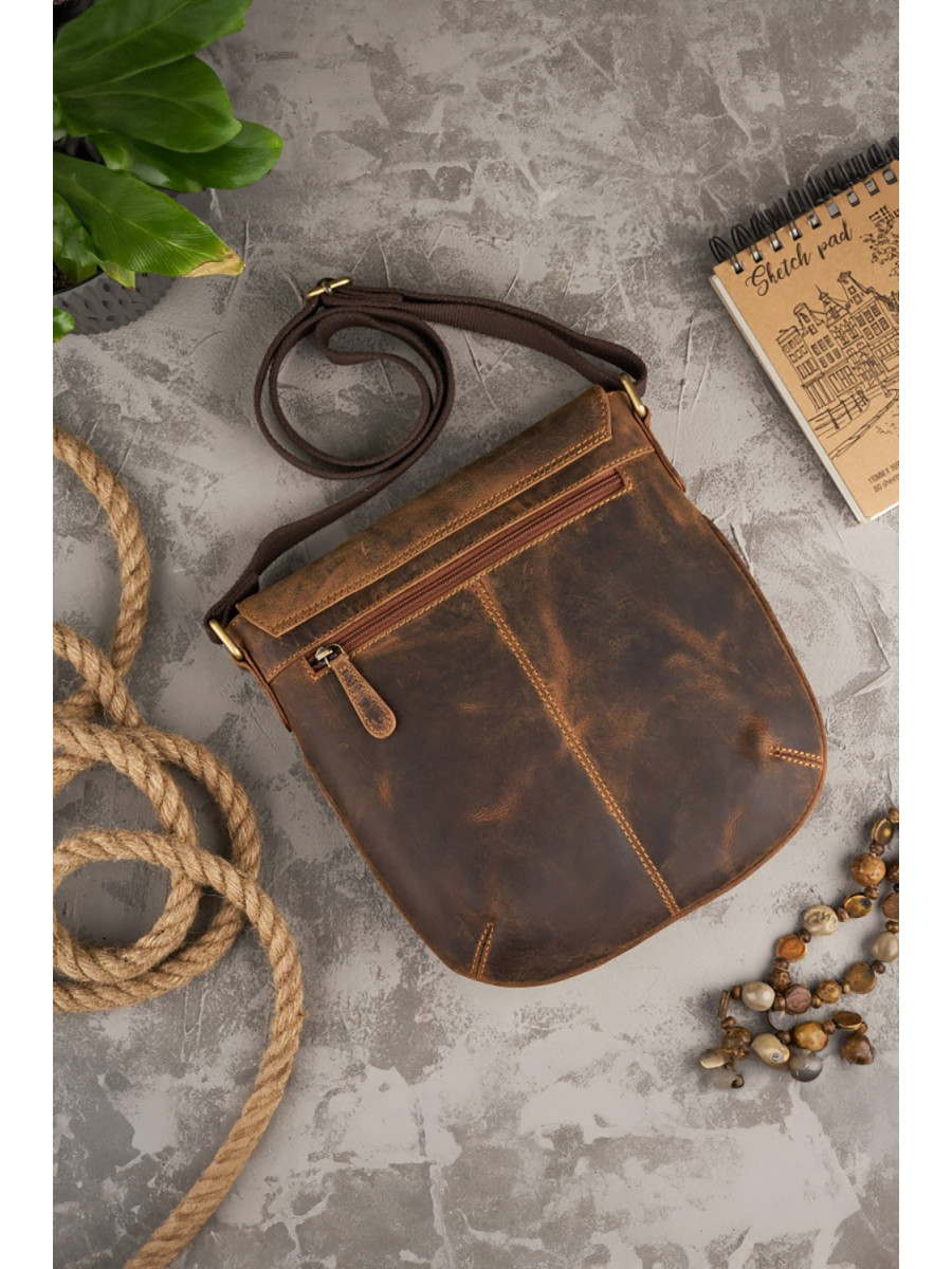 Sac en cuir naturel model 191537 Galanter