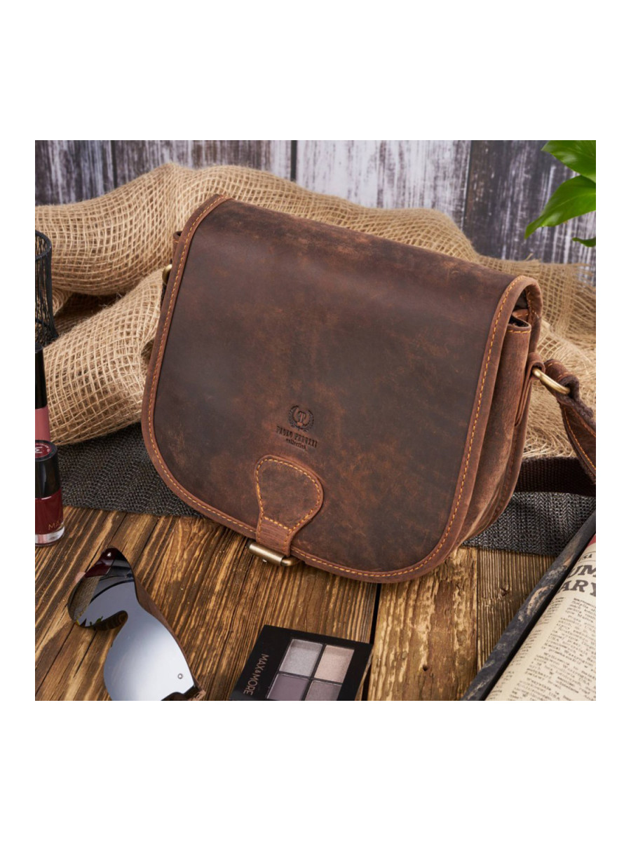 Sac en cuir naturel model 173195 Galanter