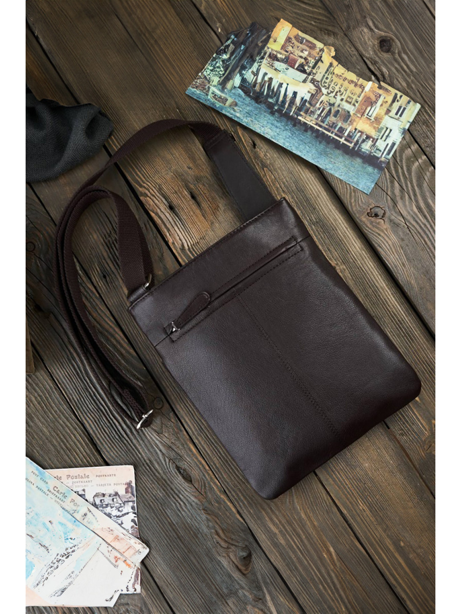 Sac en cuir naturel model 191539 Galanter