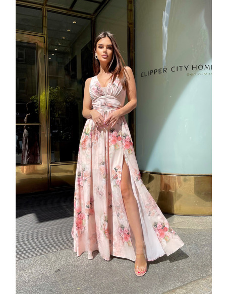 Robe longue model 167876 Bicotone