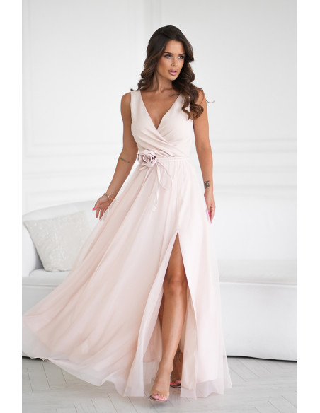 Robe longue model 199328 Bicotone