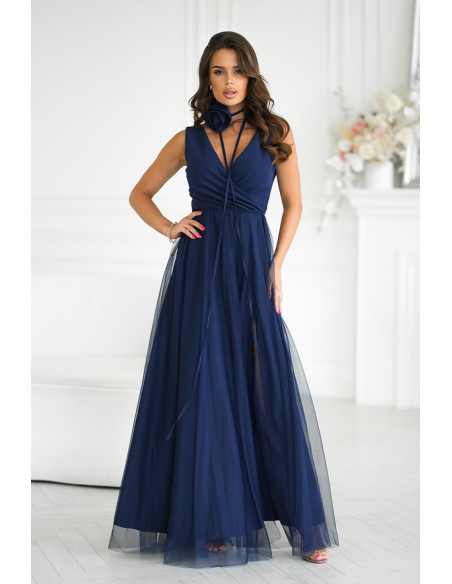 Robe longue model 199330 Bicotone