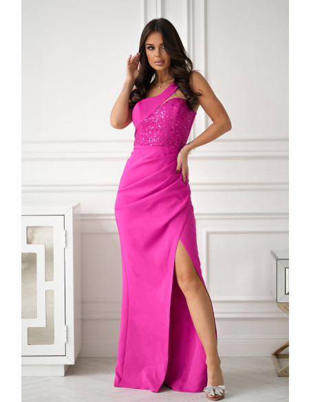 Robe longue model 203926 Bicotone