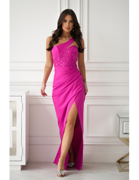Robe longue model 203926 Bicotone