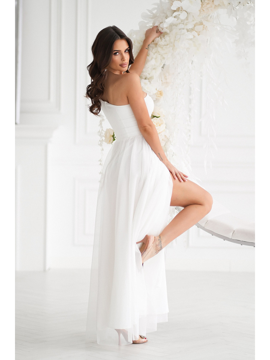 Robe longue model 208532 Bicotone