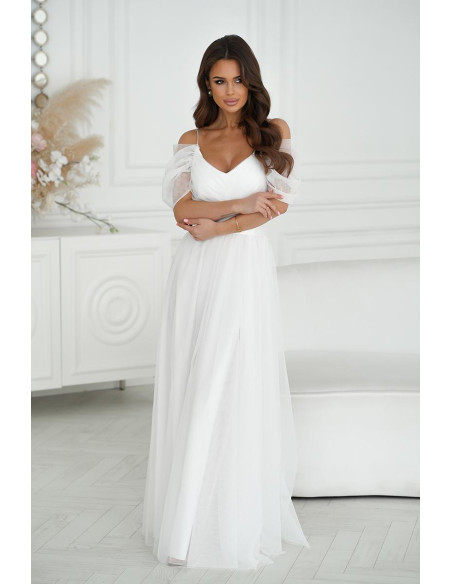 Robe longue model 196092 Bicotone