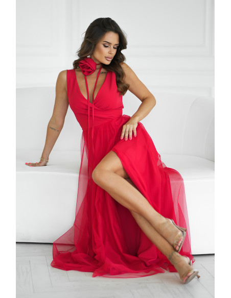 Robe longue model 199324 Bicotone