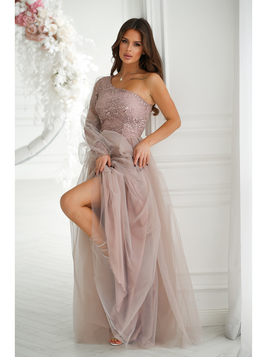 Robe longue model 192637 Bicotone
