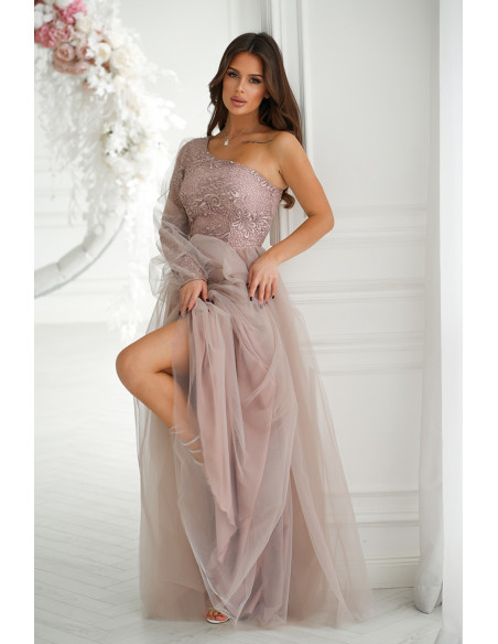 Robe longue model 192637 Bicotone