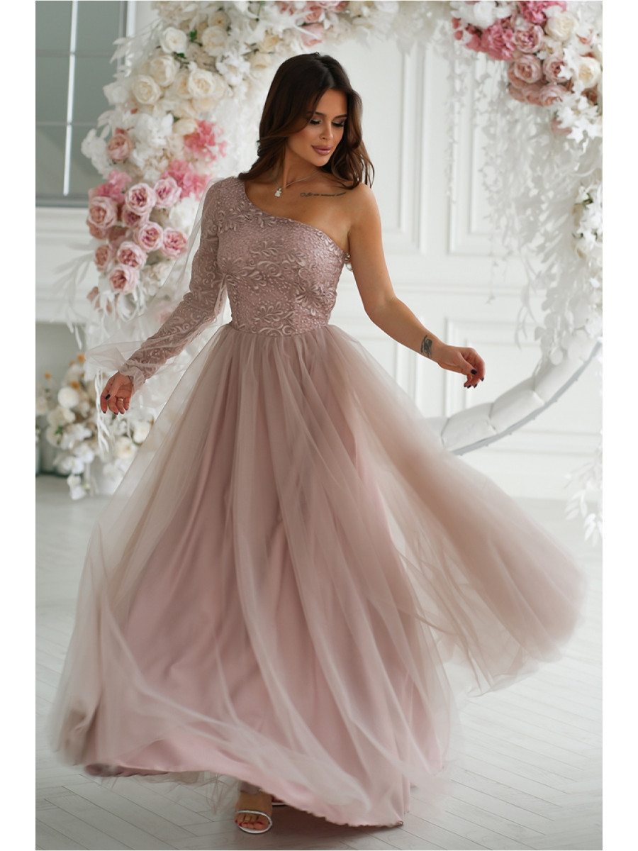Robe longue model 192637 Bicotone