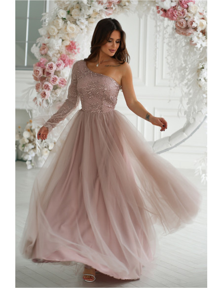 Robe longue model 192637 Bicotone