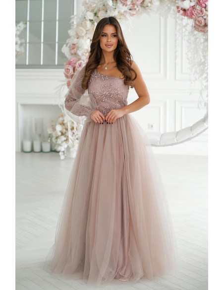 Robe longue model 192637 Bicotone