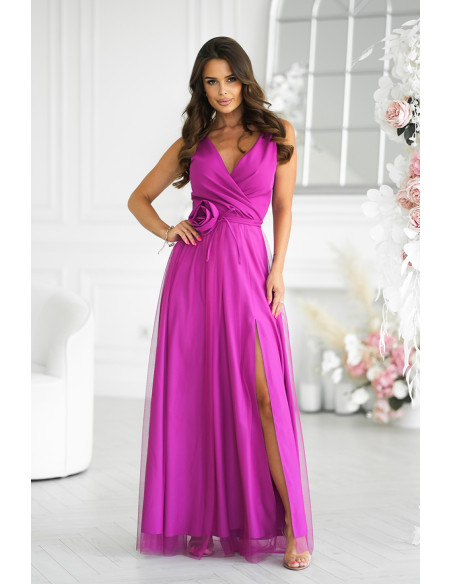 Robe longue model 199325 Bicotone