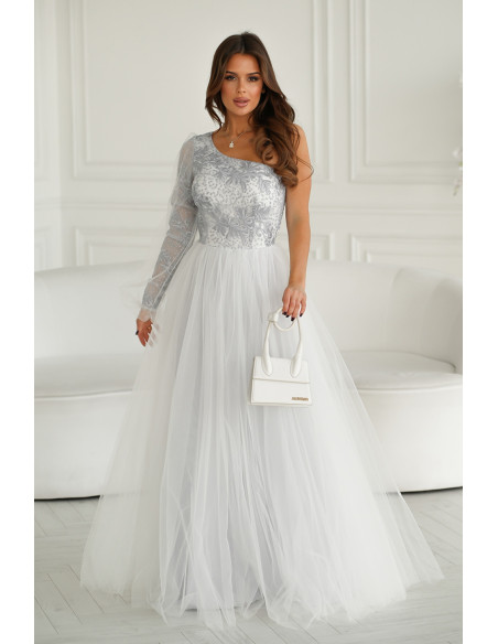 Robe longue model 192638 Bicotone