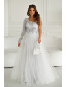 Robe longue model 192638 Bicotone