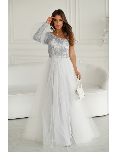 Robe longue model 192638 Bicotone
