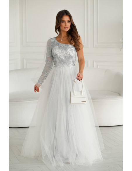 Robe longue model 192638 Bicotone