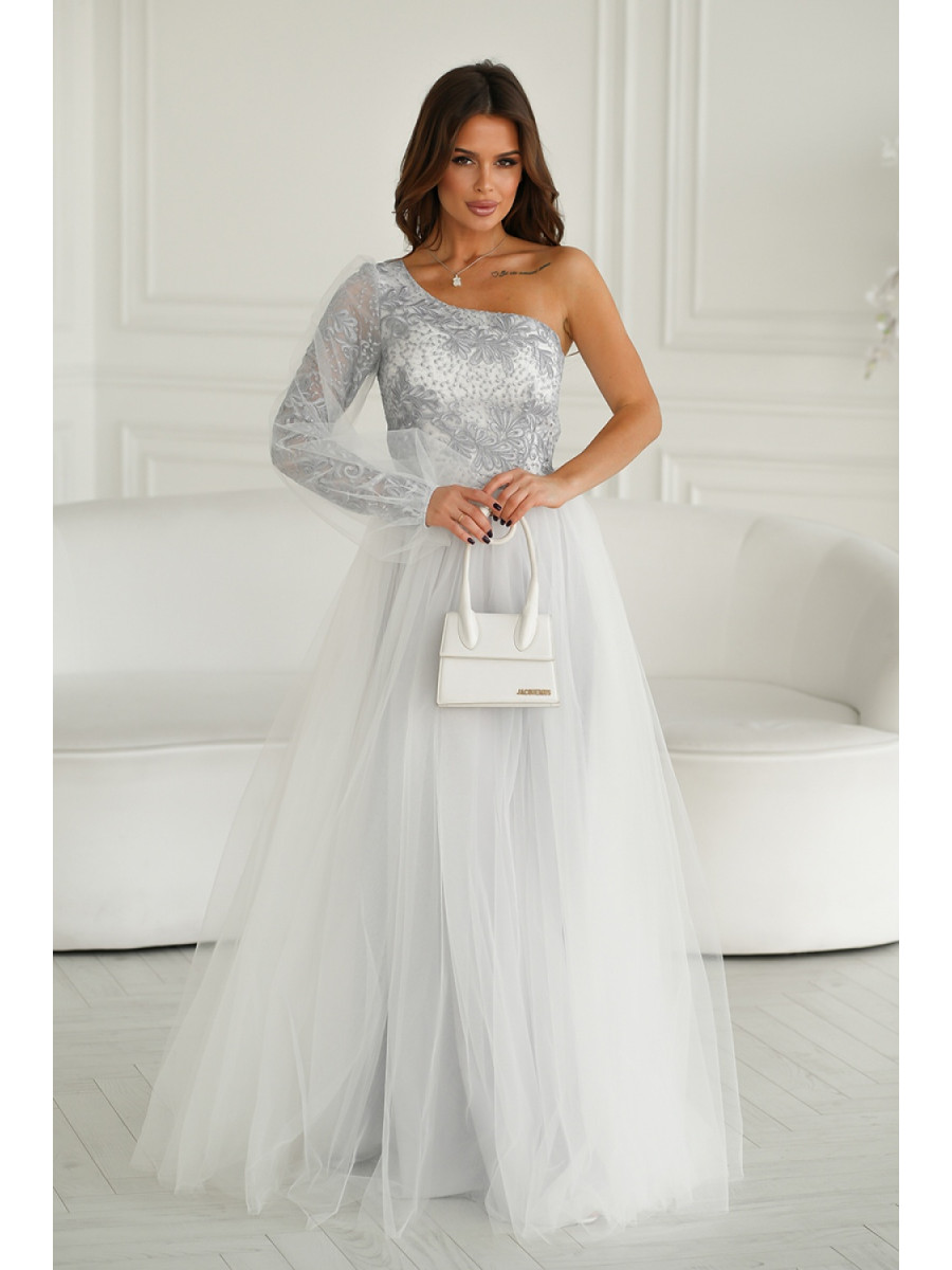 Robe longue model 192638 Bicotone