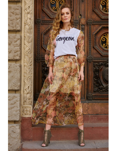 Jupe longue model 145581 Makadamia